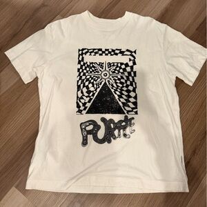 Purple Brand White Textured Tee with Black Graphic